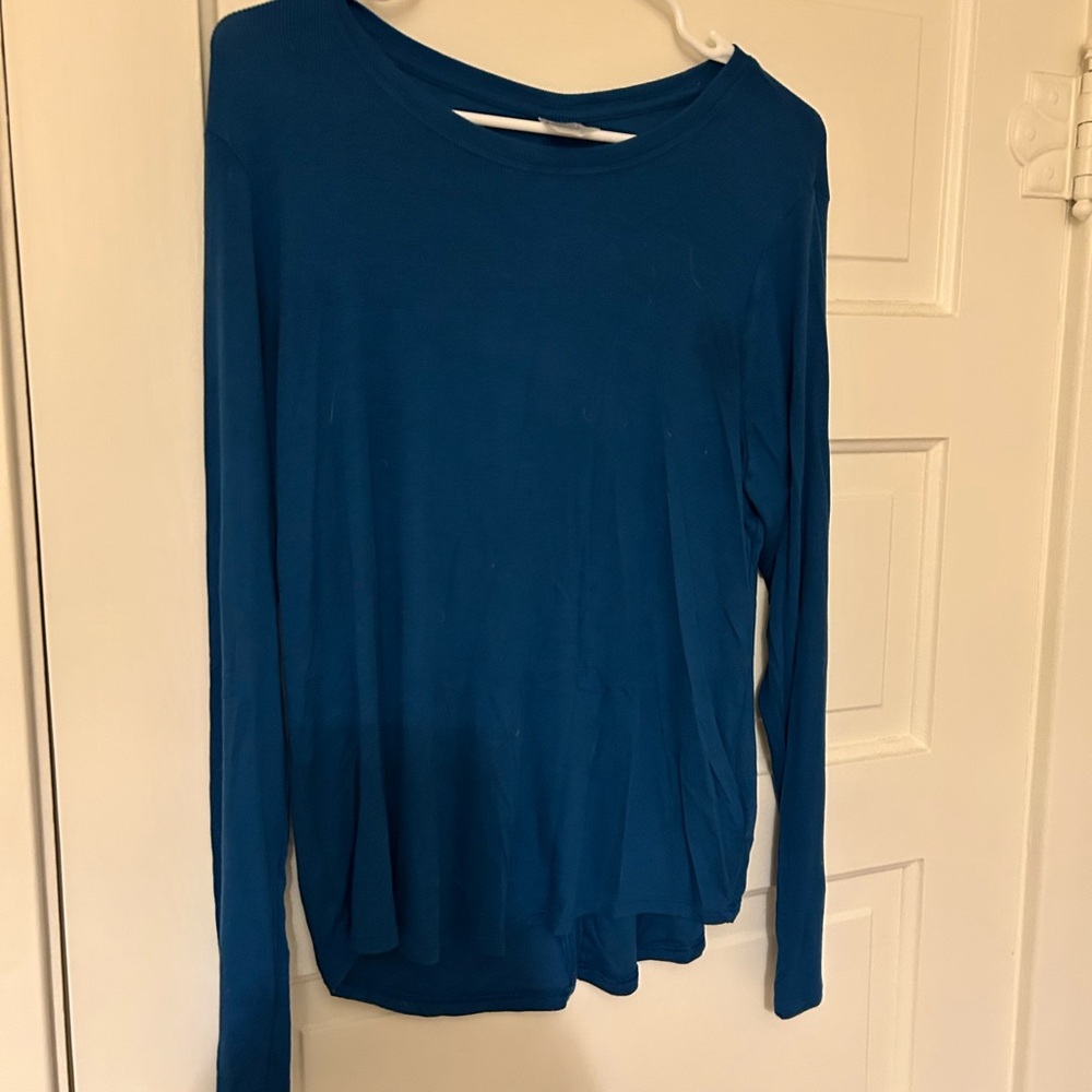 Athleta with ease open back rib top